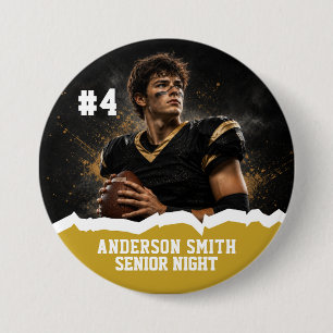 Badge Rond 7,6 Cm Bouton personnalisé avec photo de football pour la
