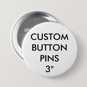 Badge Rond 7,6 Cm Bouton personnalisé - Bouton vierge