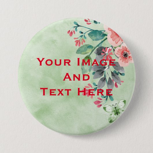 Badge Rond 7,6 Cm Bouton personnalisé Image et texte (Devant)
