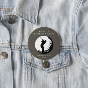 Badge Rond 7,6 Cm Bouton Personnalisé Week-end de golf Bachelor