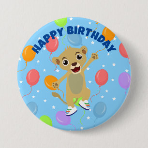 Badge Rond 7,6 Cm Bouton Petit Lion