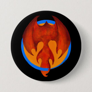 Badge Rond 7,6 Cm Bouton Phoenix Soleil