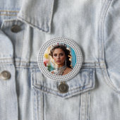 Badge Rond 7,6 Cm Bouton photo Dazzled Dreams Pageant (En situation)