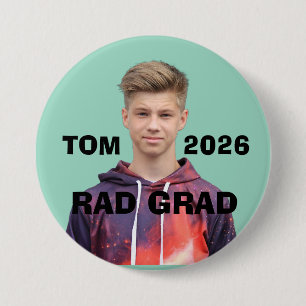 BADGE ROND 7,6 CM BOUTON PHOTO DE FIN D'ÉTUDES PERSONNALISÉ