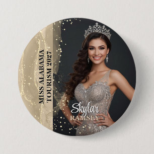 Badge Rond 7,6 Cm Bouton photo de spectacle de sable scintillant