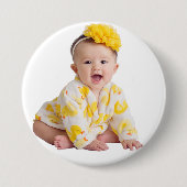 Badge Rond 7,6 Cm Bouton photo mignon bébé (Devant)