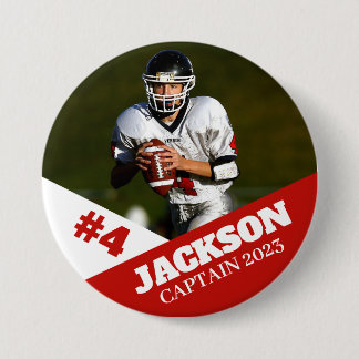 Badge Rond 7,6 Cm Bouton photo sport personnalisé / football à pin