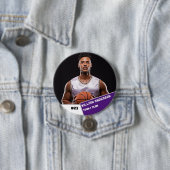 Badge Rond 7,6 Cm Bouton photo sport personnalisé / joueur de basket (En situation)