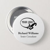 Badge Rond 7,6 Cm Bouton Pinback de 3 pouces avec logo de l'entrepri (Devant & derrière)