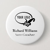 Badge Rond 7,6 Cm Bouton Pinback de 3 pouces avec logo de l'entrepri (Devant)