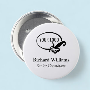 Badge Rond 7,6 Cm Bouton Pinback de 3 pouces avec logo de l'entrepri