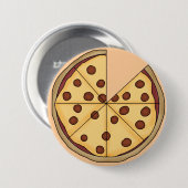 Badge Rond 7,6 Cm Bouton Pizza Pie (Devant & derrière)