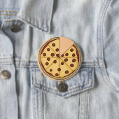 Badge Rond 7,6 Cm Bouton Pizza Pie (En situation)