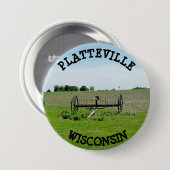 Badge Rond 7,6 Cm Bouton Platteville Wisconsin (Devant & derrière)