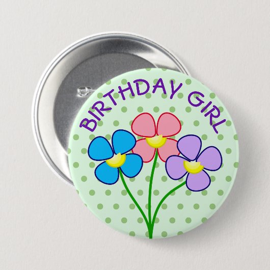 Badge Rond 7,6 Cm Bouton Pointe Anniversaire Pointe (Devant & derrière)