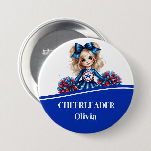 Badge Rond 7,6 Cm Bouton pom-pom girl
