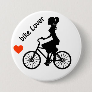 Badge Rond 7,6 Cm Bouton pour l'amoureux du vélo