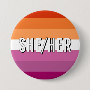 Badge Rond 7,6 Cm Bouton Pronoun pour la gay lesbienne LGBTQ