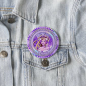 Badge Rond 7,6 Cm Bouton Purple Sun Fairy (En situation)