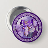 Badge Rond 7,6 Cm Bouton Purple Sun Fairy (Devant & derrière)