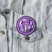 Badge Rond 7,6 Cm Bouton Purple Sun Fairy (En situation)