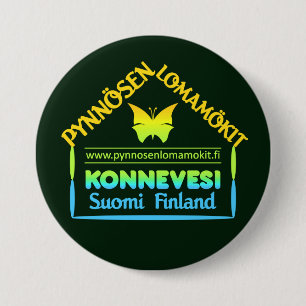 Badge Rond 7,6 Cm Bouton Pynnösen Lomamökit