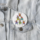 Badge Rond 7,6 Cm Bouton Pyramide enfant