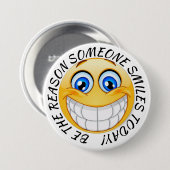 Badge Rond 7,6 Cm Bouton Raison De Smiles (Devant & derrière)