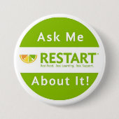 Badge Rond 7,6 Cm Bouton REDÉMARRER l'instructeur (Devant)