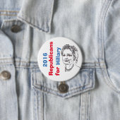 Badge Rond 7,6 Cm Bouton Républicains pour Hillary (En situation)
