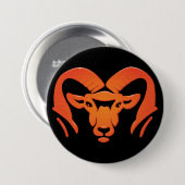 Badge Rond 7,6 Cm Bouton Rockford Rams #4 (Devant & derrière)