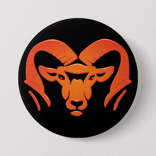 Badge Rond 7,6 Cm Bouton Rockford Rams #4 (Devant)