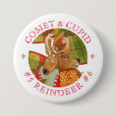 Badge Rond 7,6 Cm Bouton rond COMET CUPID REINDEER (Devant)