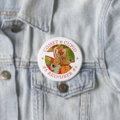 Badge Rond 7,6 Cm Bouton rond COMET CUPID REINDEER (En situation)