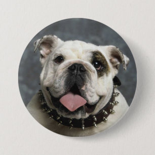 Badge Rond 7,6 Cm Bouton rond de bouledogue de photo anglaise de