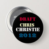 Badge Rond 7,6 Cm Bouton rond de campagne de CHRISTIE 2012 de Chris (Devant & derrière)
