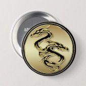 Badge Rond 7,6 Cm Bouton rond de double dragon (Devant & derrière)