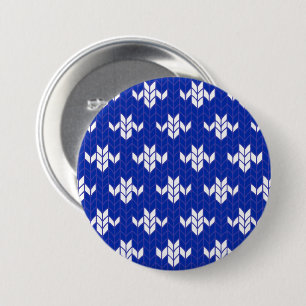 Badge Rond 7,6 Cm Bouton rond de la broche SCANDIA BLUE KNIT