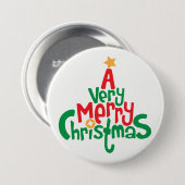 Badge Rond 7,6 Cm Bouton rond de Noël très joyeux (Devant & derrière)