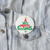 Badge Rond 7,6 Cm Bouton rond de Noël très joyeux (En situation)