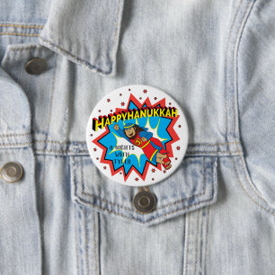 Badge Rond 7,6 Cm Bouton rond Hanoukka, Personnaliser Judah Maccabee