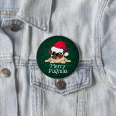 Badge Rond 7,6 Cm Bouton rond Joyeux Pugmas 3 pouces (En situation)
