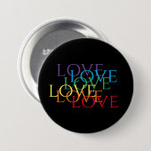 Badge Rond 7,6 Cm Bouton rond RAINBOW LOVE II (Devant & derrière)