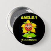Badge Rond 7,6 Cm Bouton rond "SMILE" (Devant & derrière)