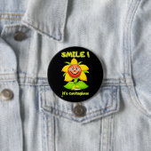 Badge Rond 7,6 Cm Bouton rond "SMILE" (En situation)