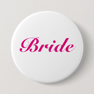 Badge Rond 7,6 Cm Bouton rose de jeune mariée