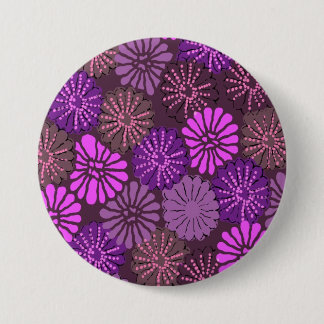 Badge Rond 7,6 Cm bouton rose japonais