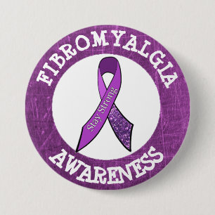 Badge Rond 7,6 Cm Bouton Ruban de sensibilisation à la fibromyalgie 
