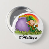 Badge Rond 7,6 Cm Bouton Saint Patrick's Day - SRF (Devant & derrière)