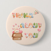 Badge Rond 7,6 Cm Bouton Saint-Valentin mignon | Pensez à vous (Devant)